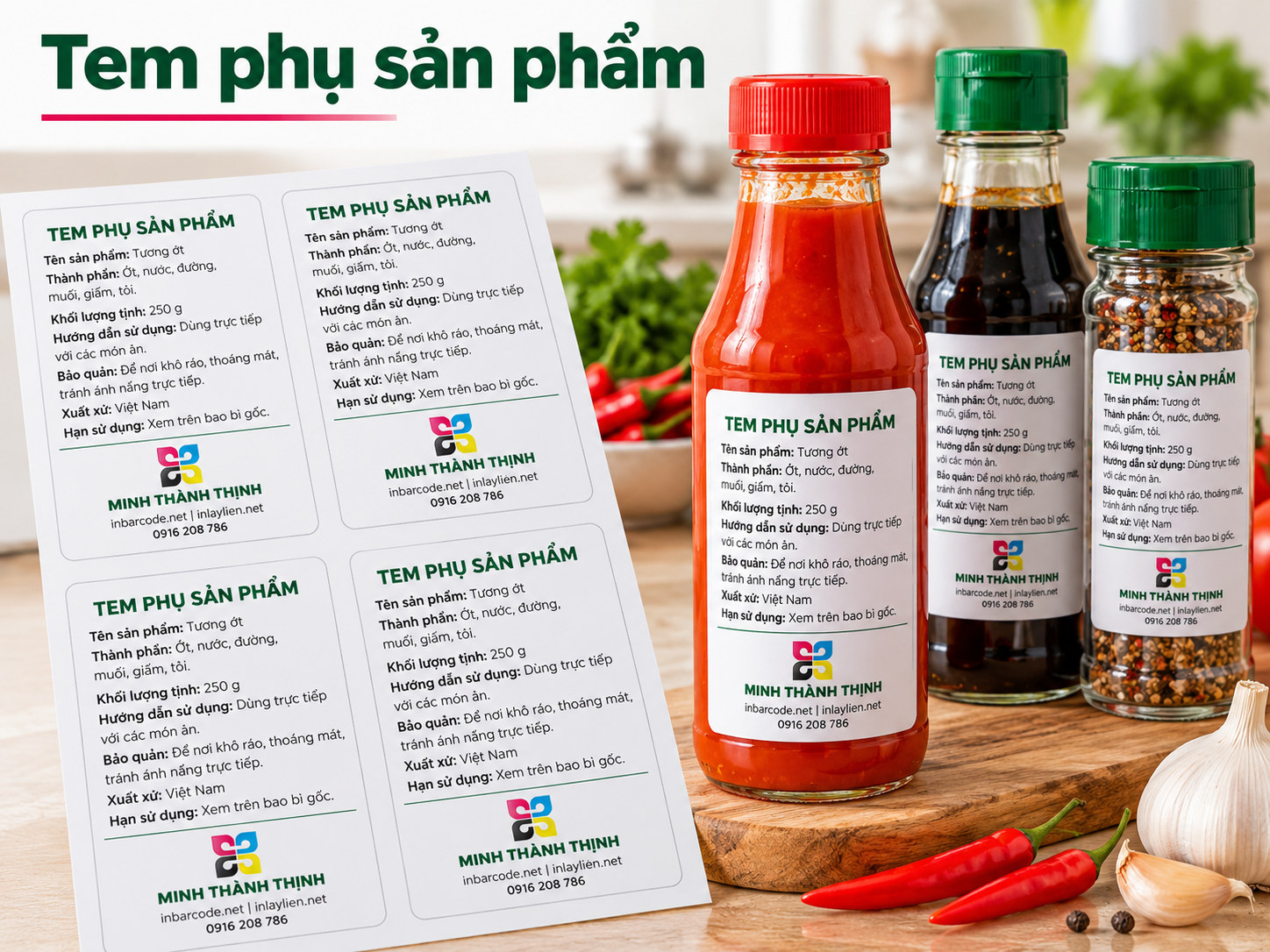 Tem phụ chai gia vị – Minh Thành Thịnh
